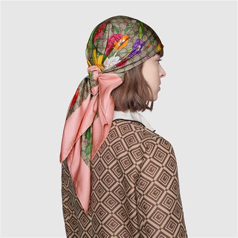 gucci scarf colours|Gucci silk head scarf.